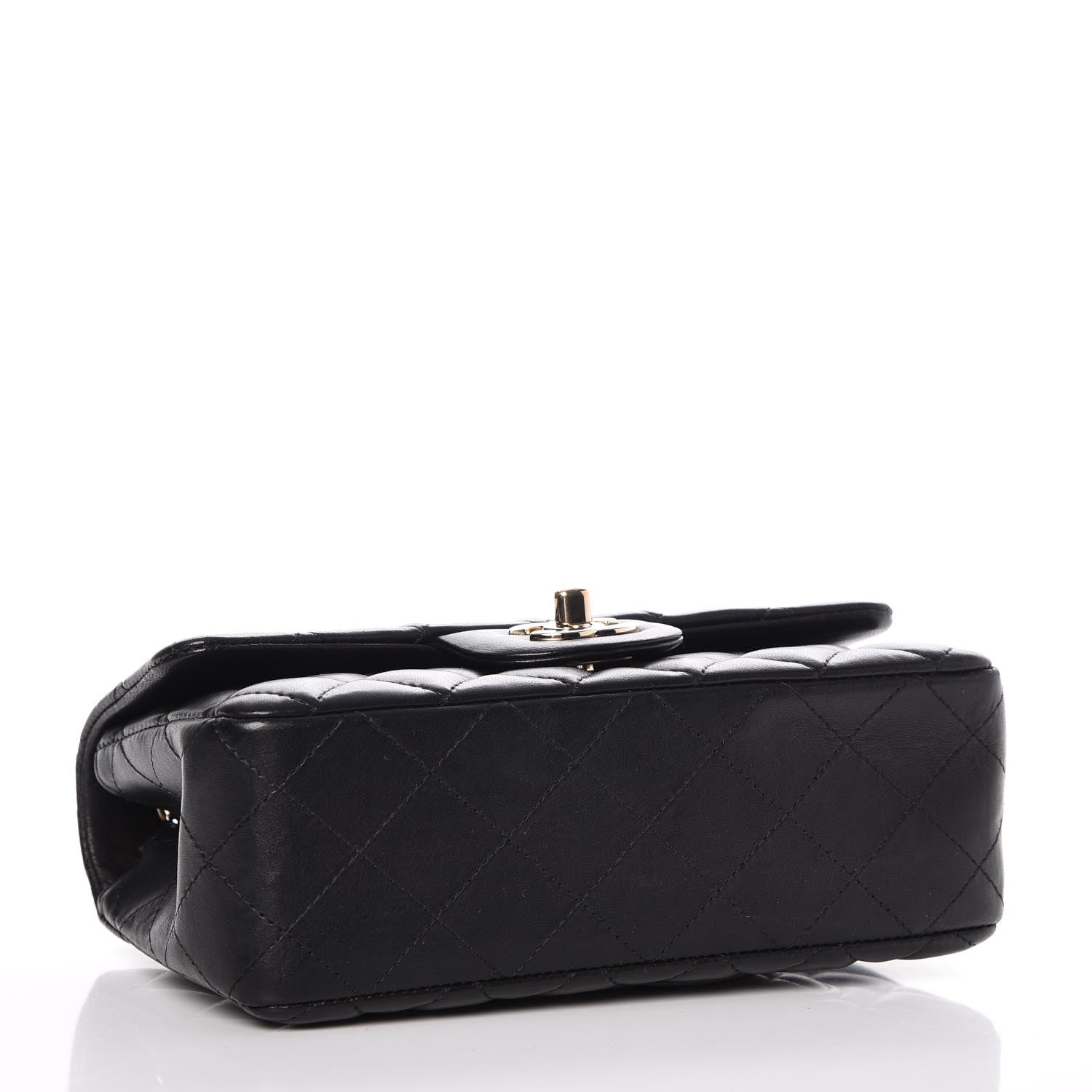 Chanel Lambskin Quilted Mini Rectangular Flap Black 4 of 12