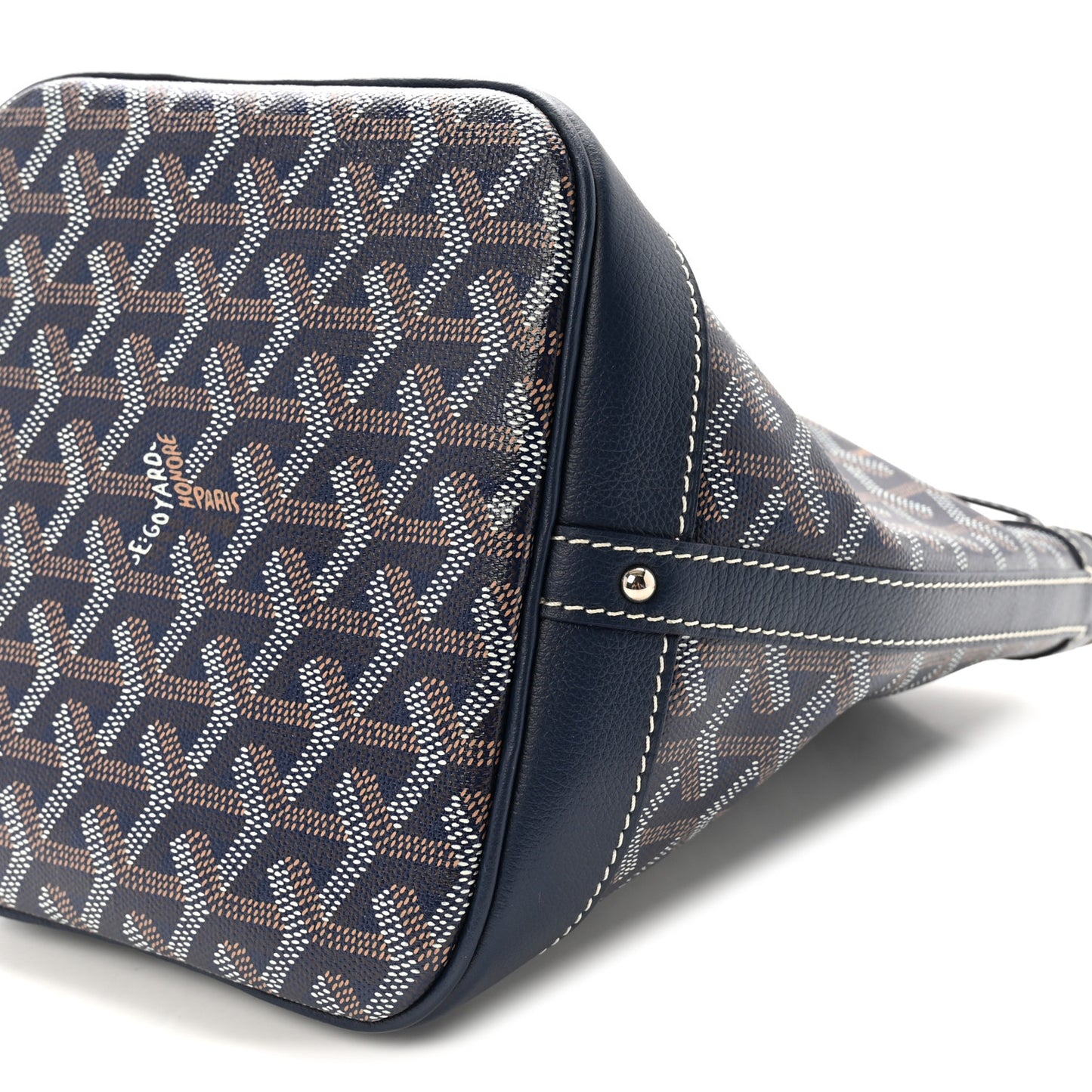 Goyardine Petit Flot Bucket Bag PM Navy