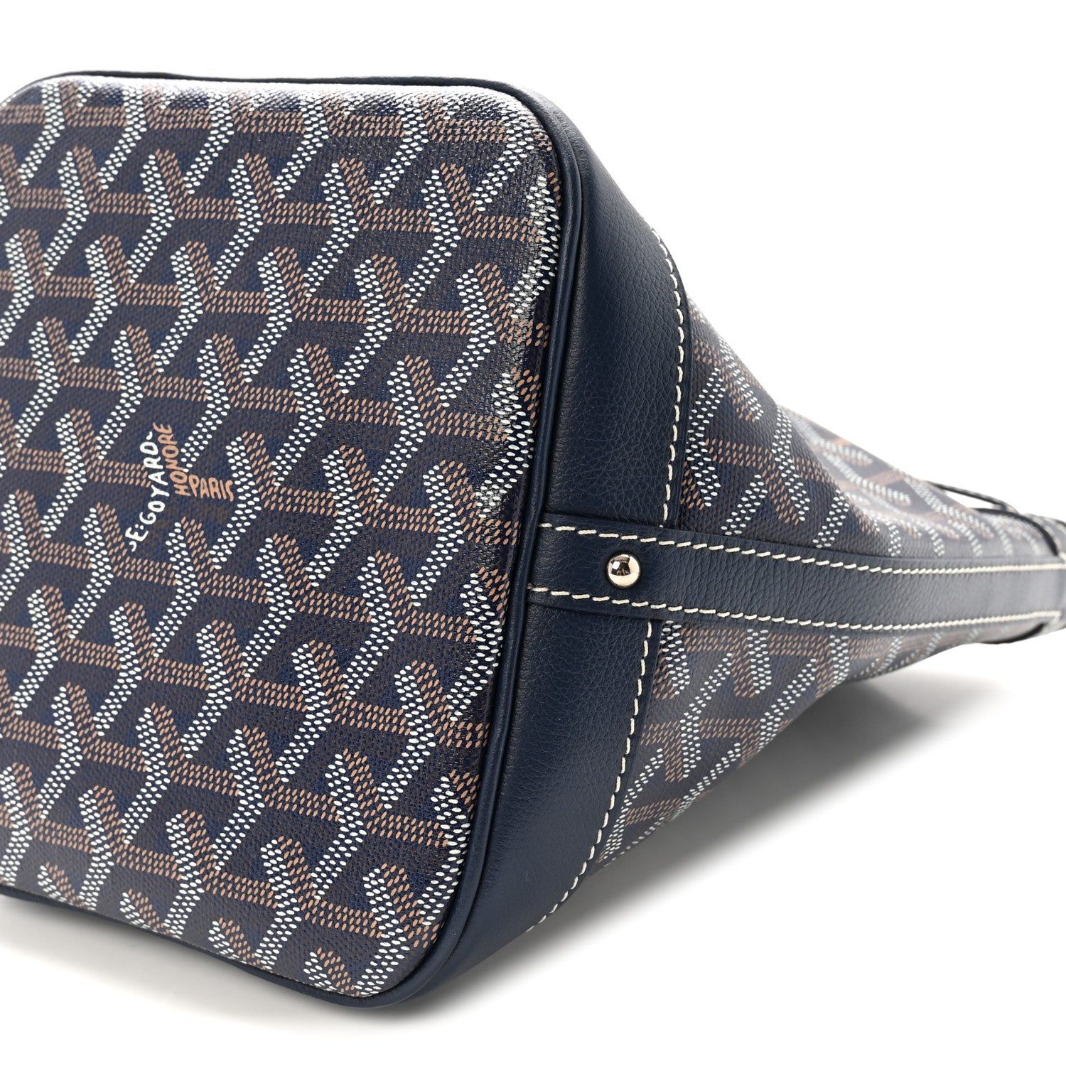 Goyard Goyardine Petit Flot Bucket Bag PM Navy 9 of 9