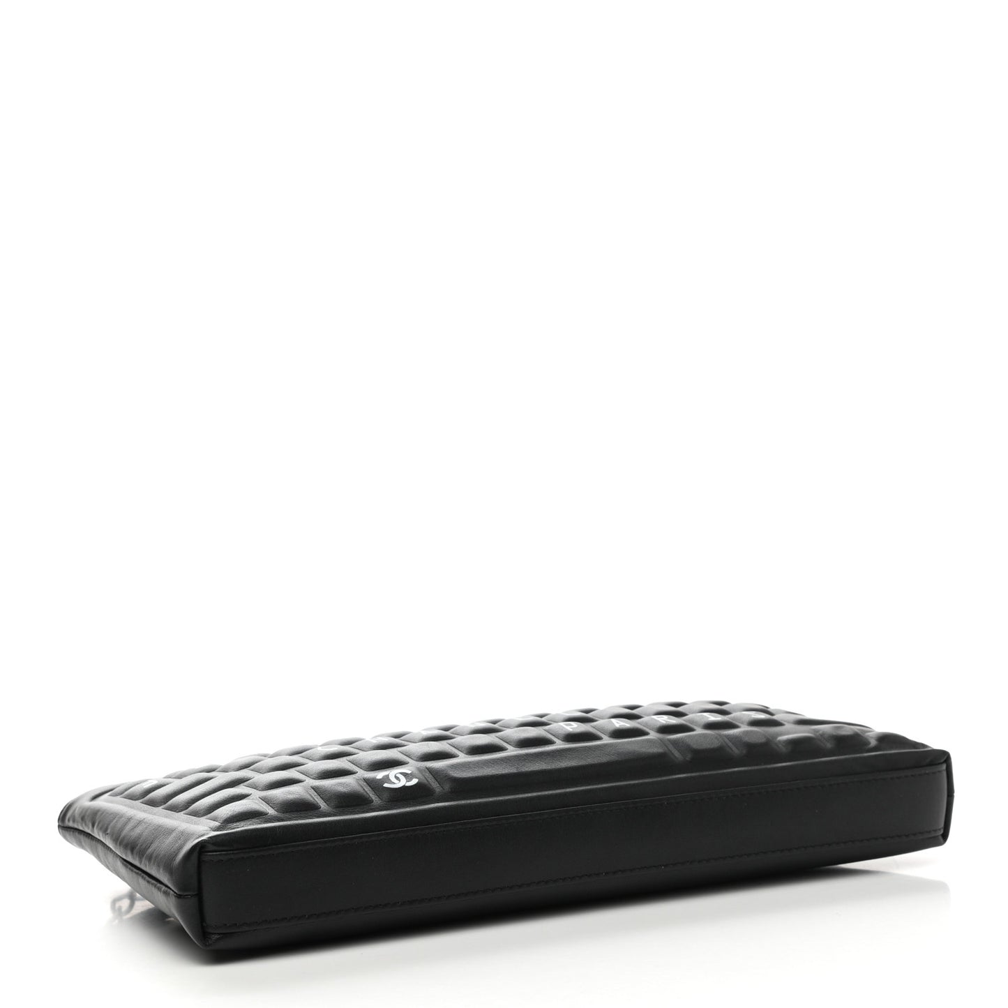 Metallic Calfskin Keyboard Pouch Black