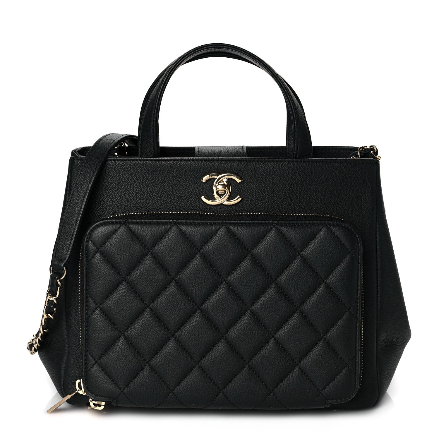 Chanel Caviar Quilted Small Business Affinity Shopping Bag Black 1 of 9