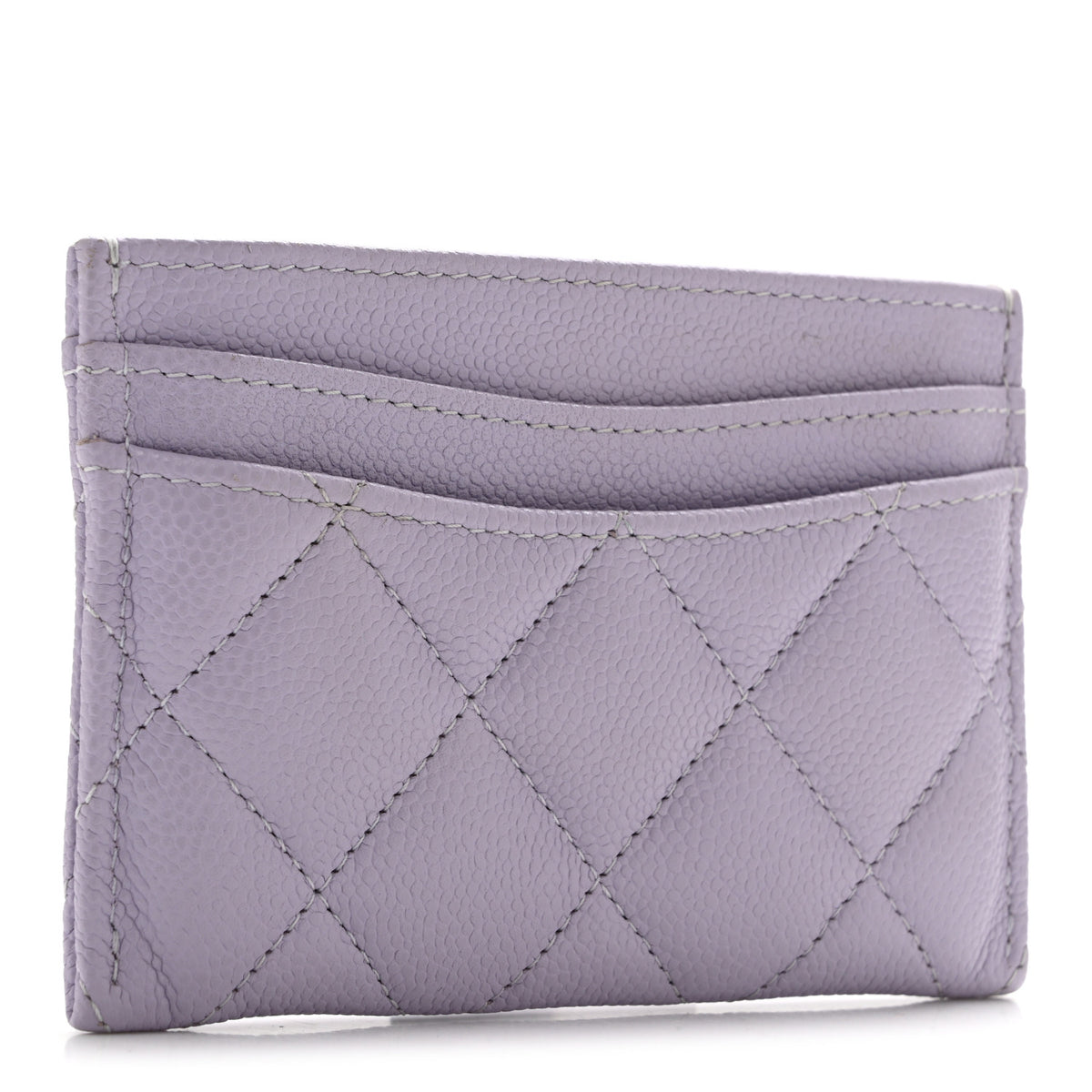 Chanel Caviar Quilted Card Holder Light Purple 3 of 9