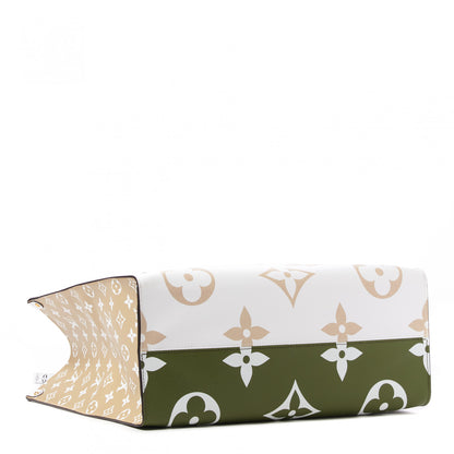 Louis Vuitton Monogram Giant Onthego GM Kaki Beige 4 of 8