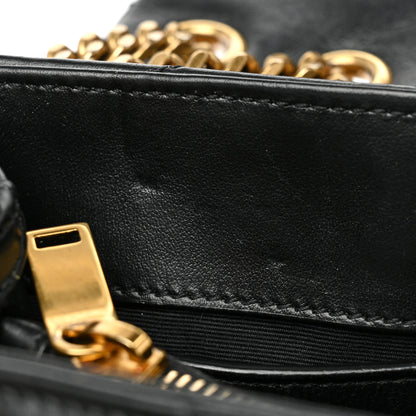 Saint Laurent Calfskin Y Quilted Monogram Small Loulou Chain Satchel Black 10 of 15