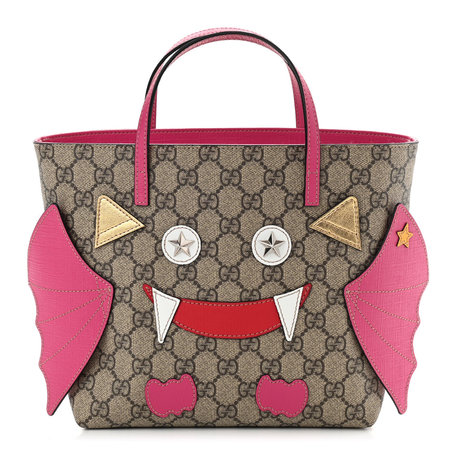 Gucci GG Supreme Monogram Kids Bat Tote 1 of 11