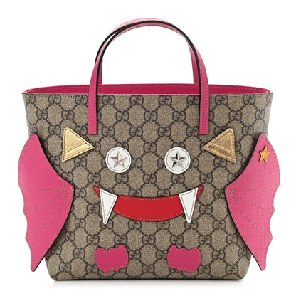 Gucci GG Supreme Monogram Kids Bat Tote 1 of 11