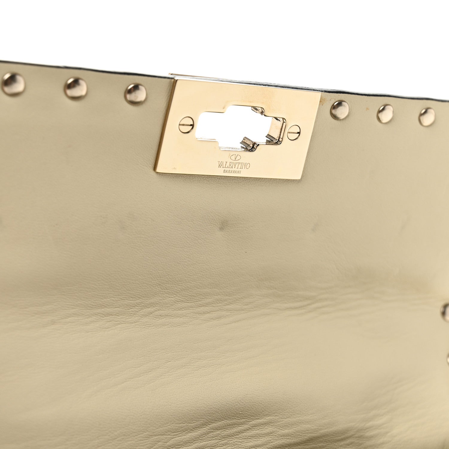 Valentino Garavani Nappa Small Rockstud Spike Shoulder Bag Light Ivory 11 of 12