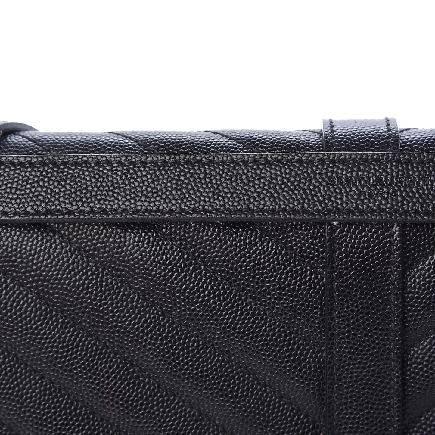 Grain De Poudre Matelasse Chevron Large Monogram Satchel Black