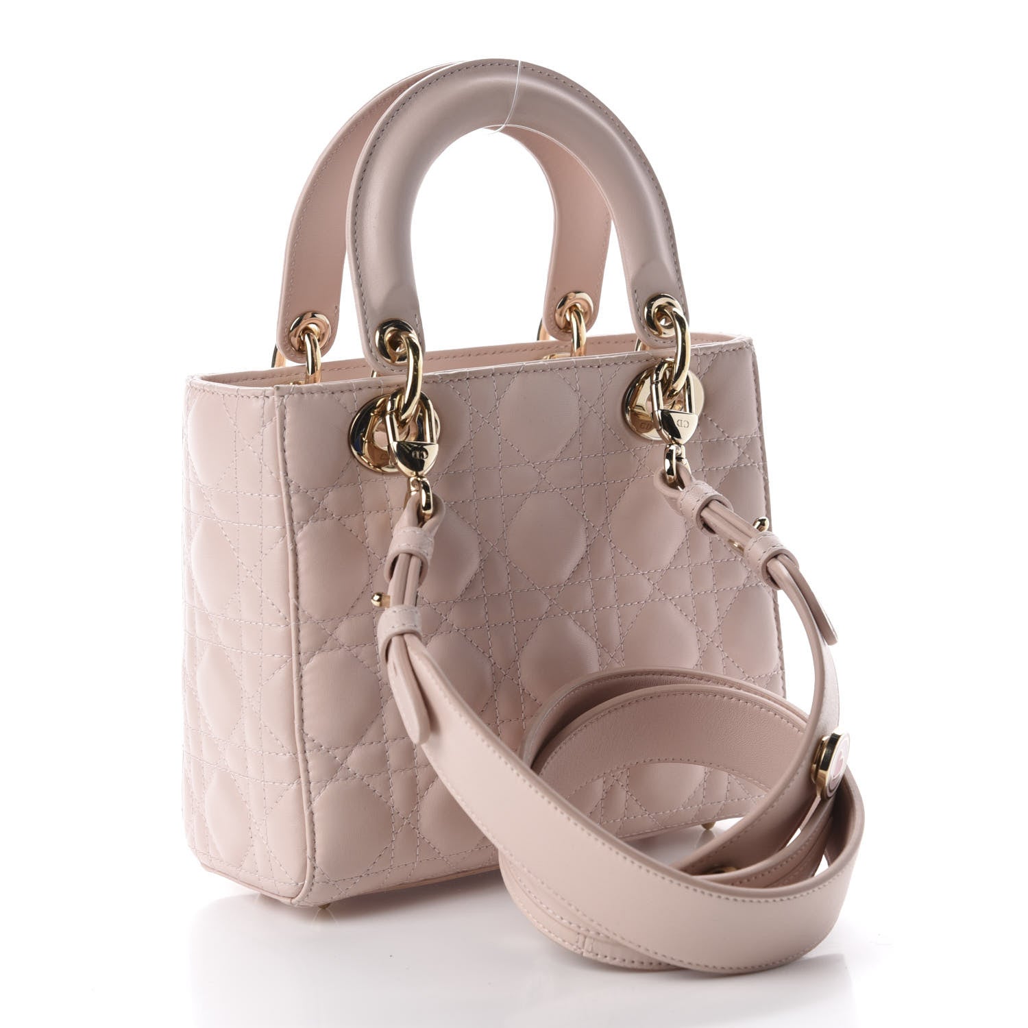 Christian Dior Lambskin Cannage Small Lucky Badges My Lady Dior Pink 3 of 14
