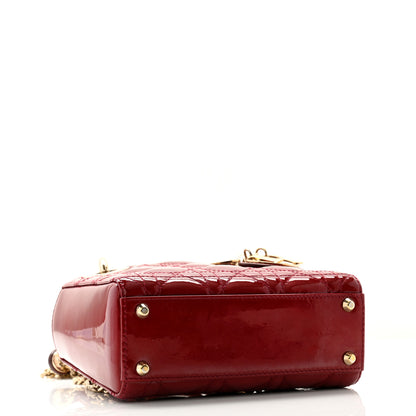 Christian Dior Patent Cannage Mini Lady Dior Red 4 of 12
