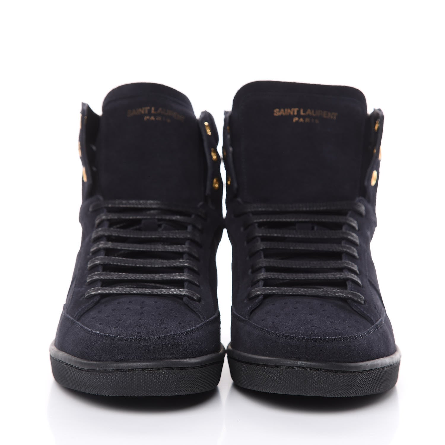 Saint Laurent Suede Mens Soho SL/10H High Top Sneakers 39 Navy 2 of 8