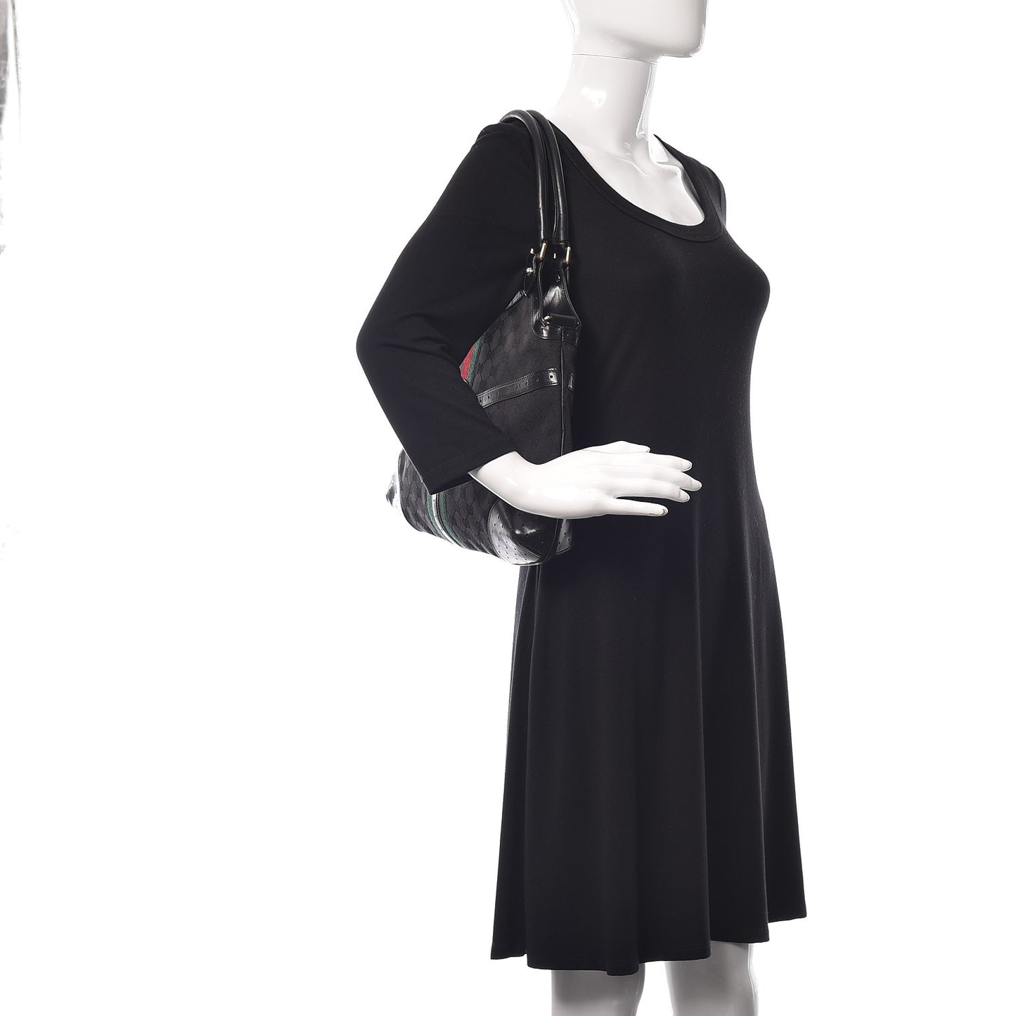 Monogram Web Reins Shoulder Bag Black