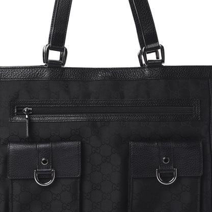 Gucci Nylon Monogram Abbey D Ring Tote Black 7 of 9