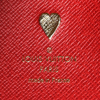 Louis Vuitton Damier Ebene Victorine Wallet Red 7 of 9
