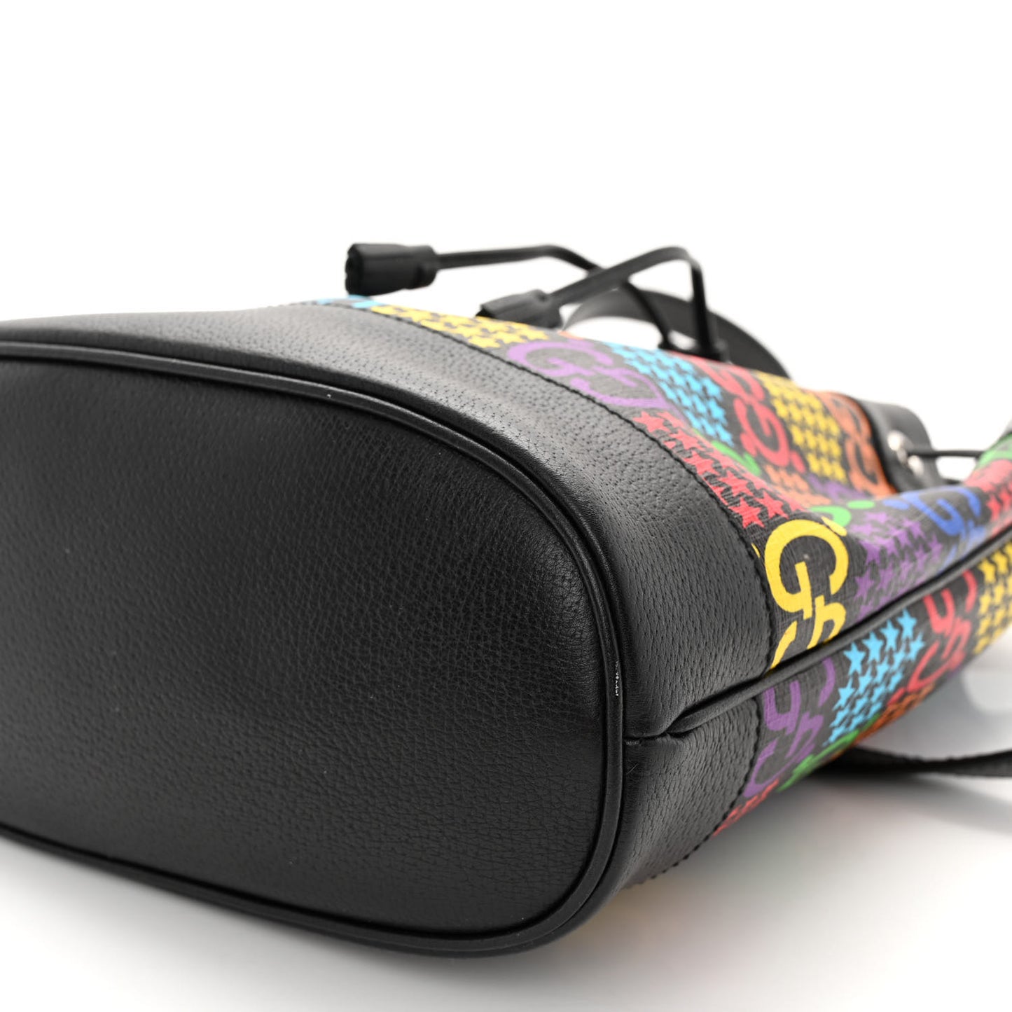 GG Supreme Monogram Psychedelic Bucket Bag Black