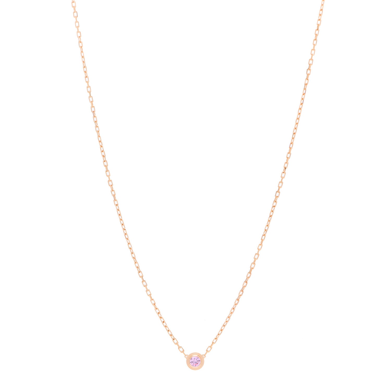 Cartier 18K Pink Gold Pink Sapphire D'Amour Pendant Necklace 1 of 6
