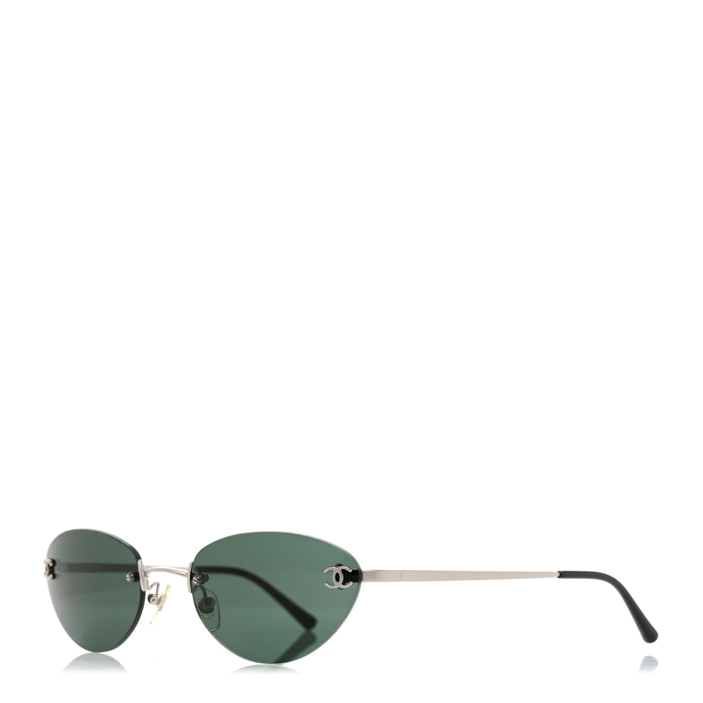 Metal CC Logo Sunglasses 4003 Green