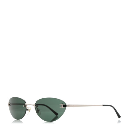 Chanel Metal CC Logo Sunglasses 4003 Green 1 of 8