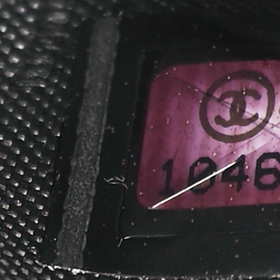 Chanel Lambskin Embossed Lax Wallet On Chain WOC Black 8 of 12