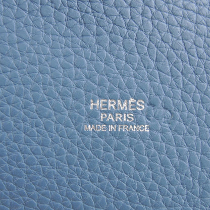 Hermes Taurillon Clemence Mangeoire Rope Bag Blue Jean 8 of 8