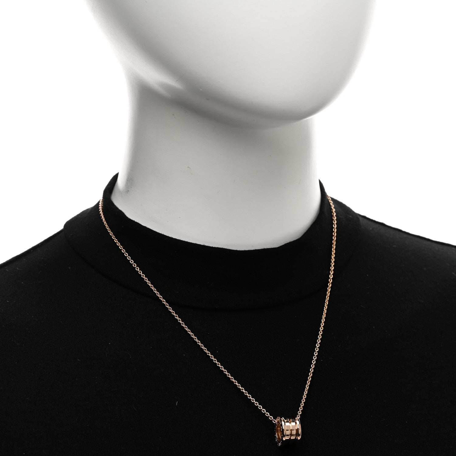 Bulgari 18K Rose Gold B.Zero1 Pendant Necklace 2 of 5