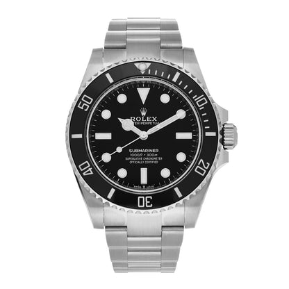 Rolex Stainless Steel 41mm Oyster Perpetual Submariner Watch Black 124060 1 of 5