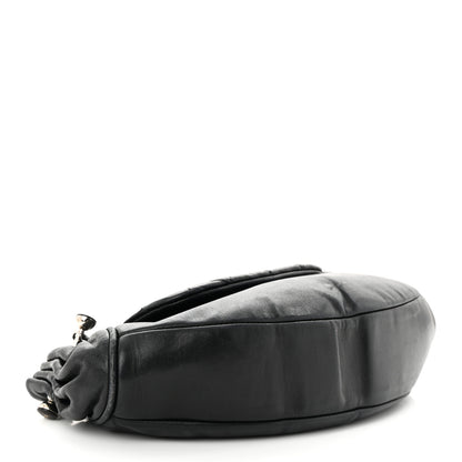 Chanel Lambskin Quilted CC Accordion Shoulder Bag Black 4 of 12