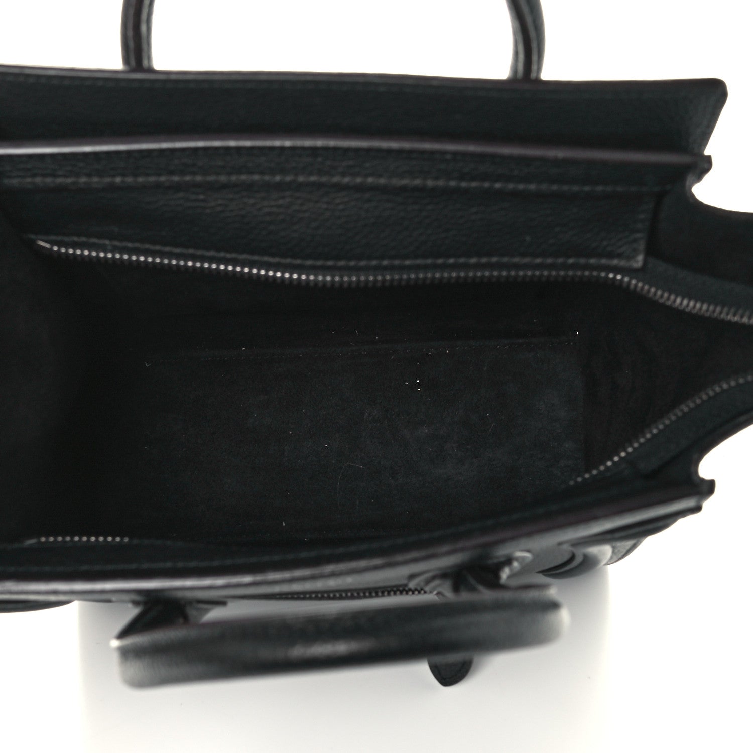 Celine Drummed Calfskin Nano Luggage Black 5 of 16