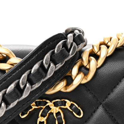 Chanel Goatskin Quilted Chanel 19 Glasses Case With Chain Black 9 of 13