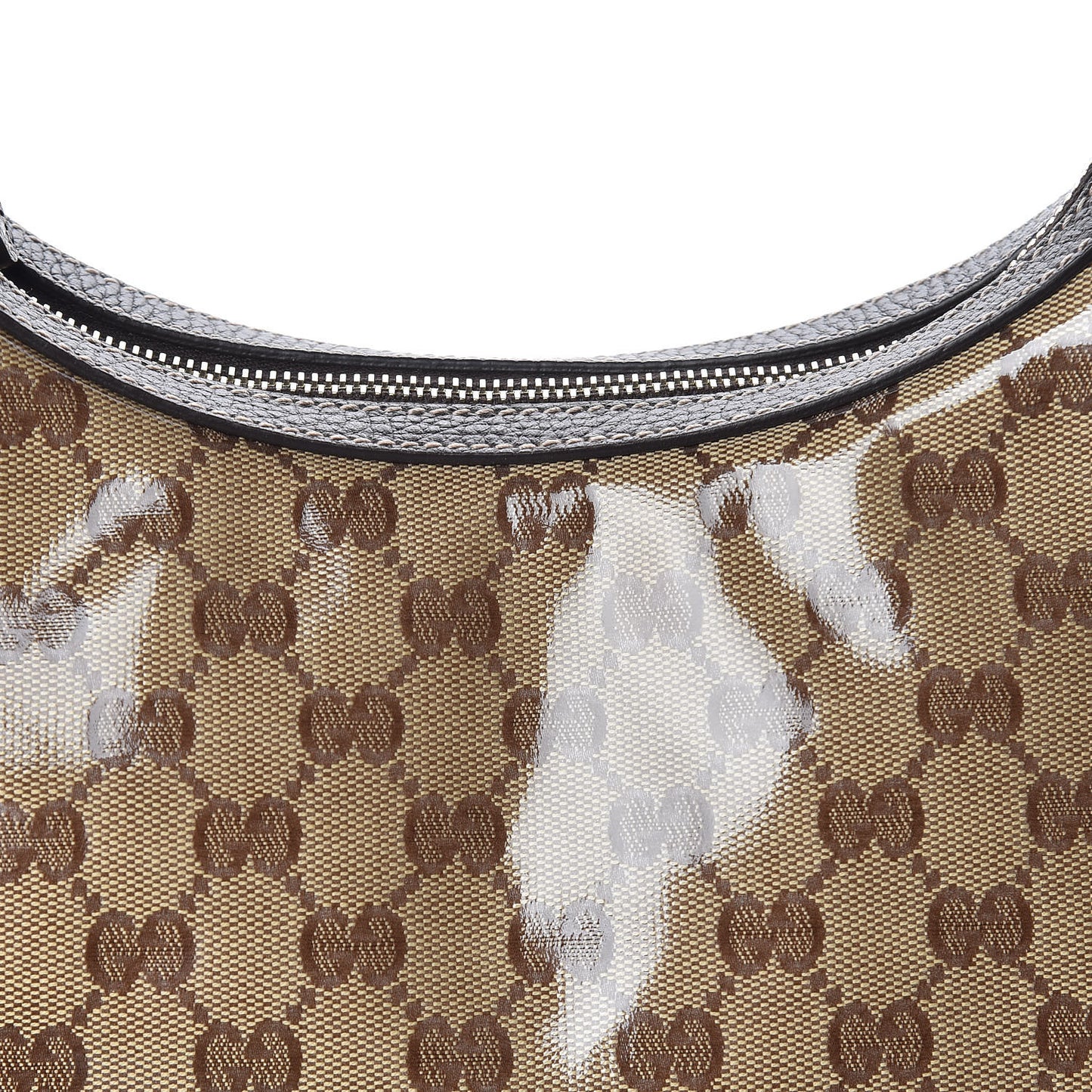 Crystal Monogram Hobo Dark Brown