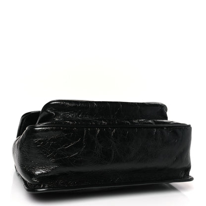 Saint Laurent Crinkled Calfskin Matelasse Monogram Medium Niki Chain Satchel Black 4 of 10