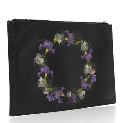 Givenchy Textured Coated Canvas Medium Antigona Shark Jaw Cosmetic Pouch Black 3 of 16