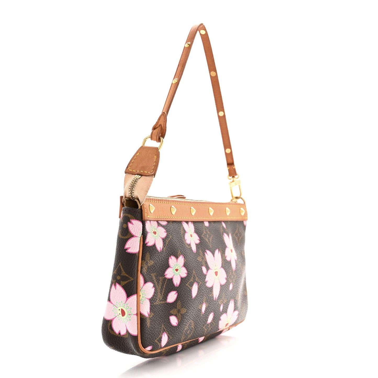Monogram Cherry Blossom Pochette Accessories Brown