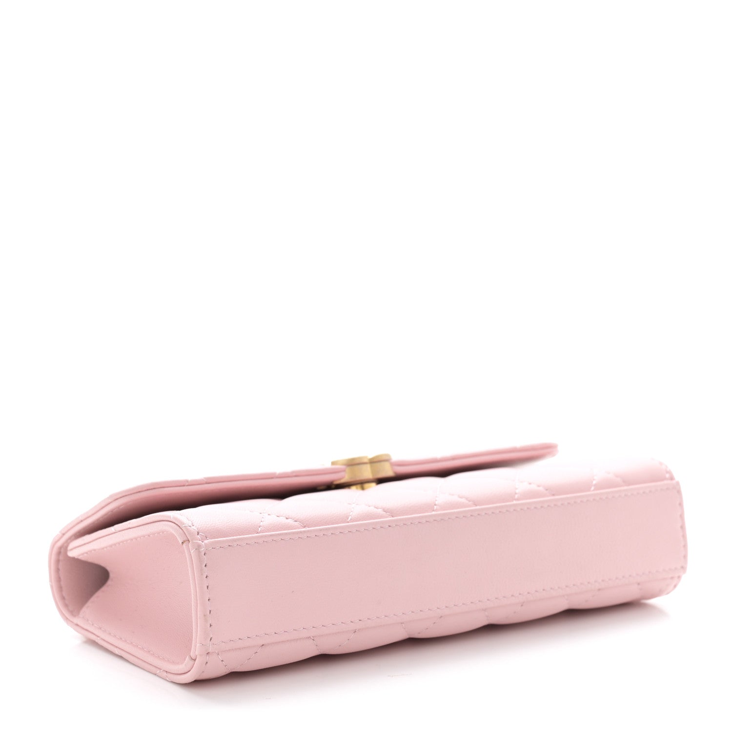 Chanel Lambskin Enamel Quilted Top Handle Flap Phone Holder With Chain Pink 4 of 10