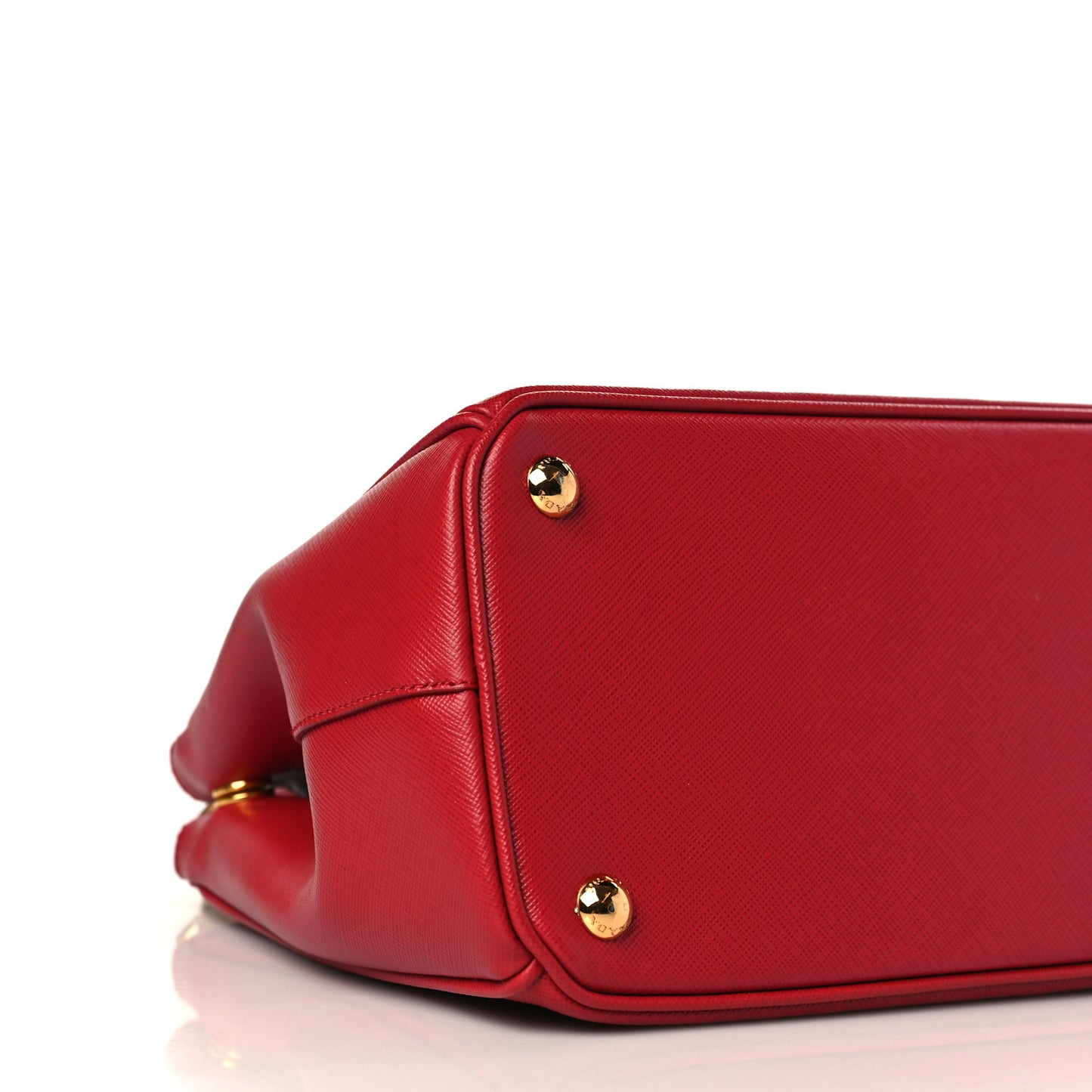 Saffiano Vernice Small Galleria Double Zip Rosso