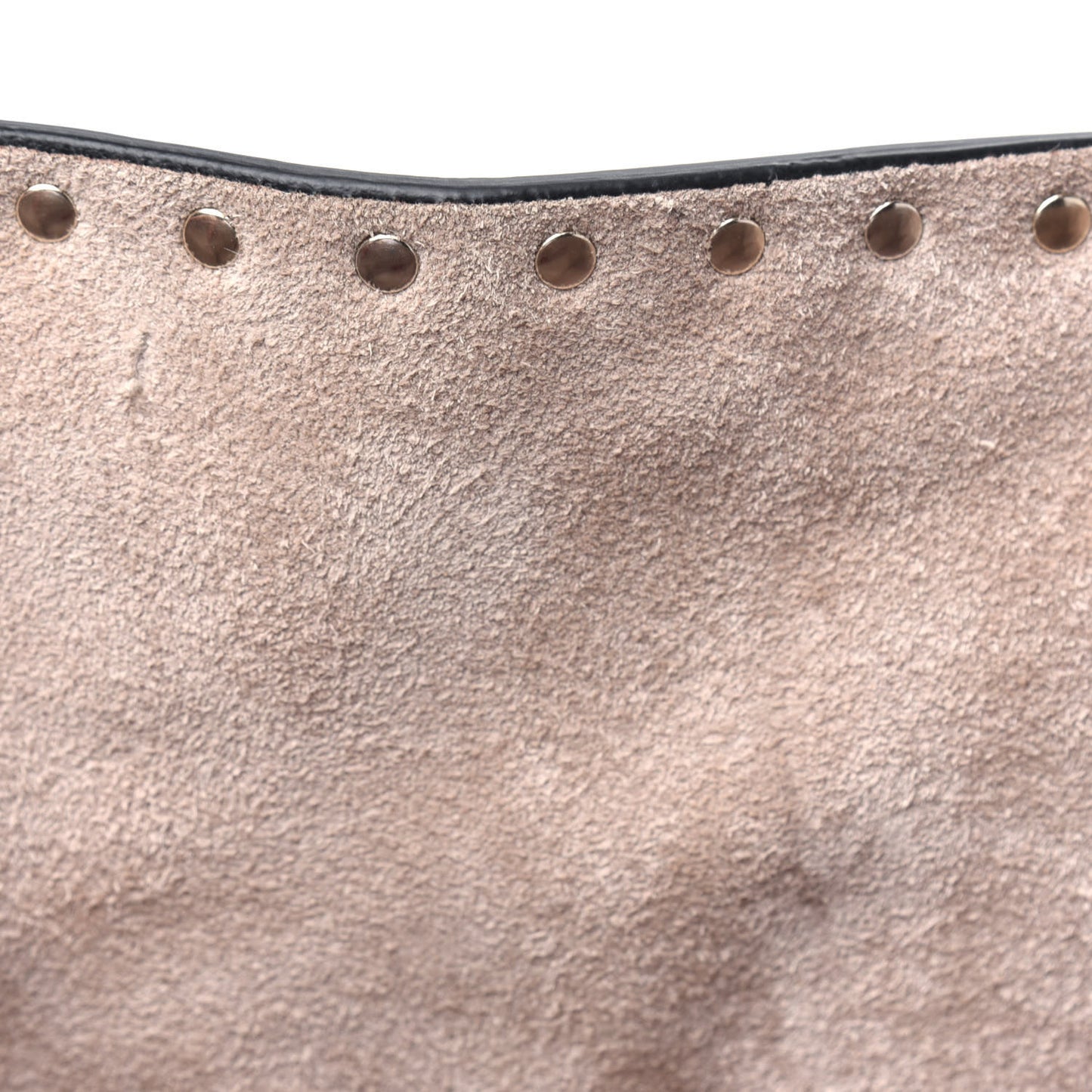 Grained Calfskin Rockstud Shoulder Tote Poudre