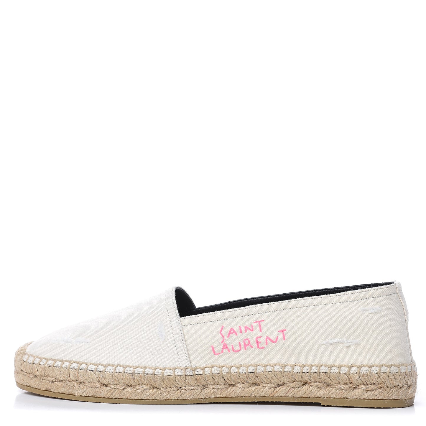 Canvas Elba Logo Embroidered Espadrilles 39 Panna