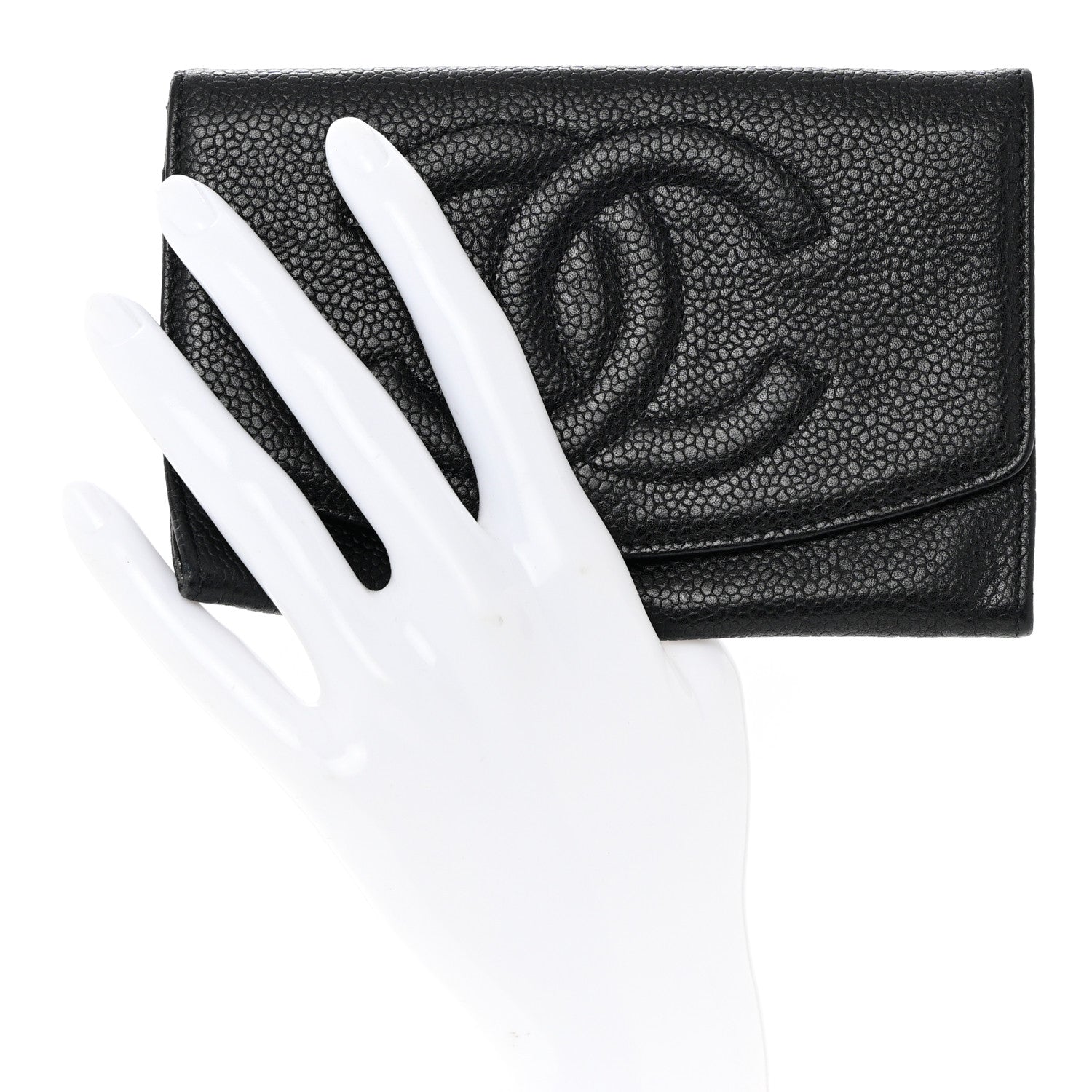 Chanel Caviar Timeless CC Compact Wallet Black 2 of 8