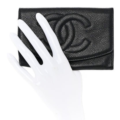 Chanel Caviar Timeless CC Compact Wallet Black 2 of 8