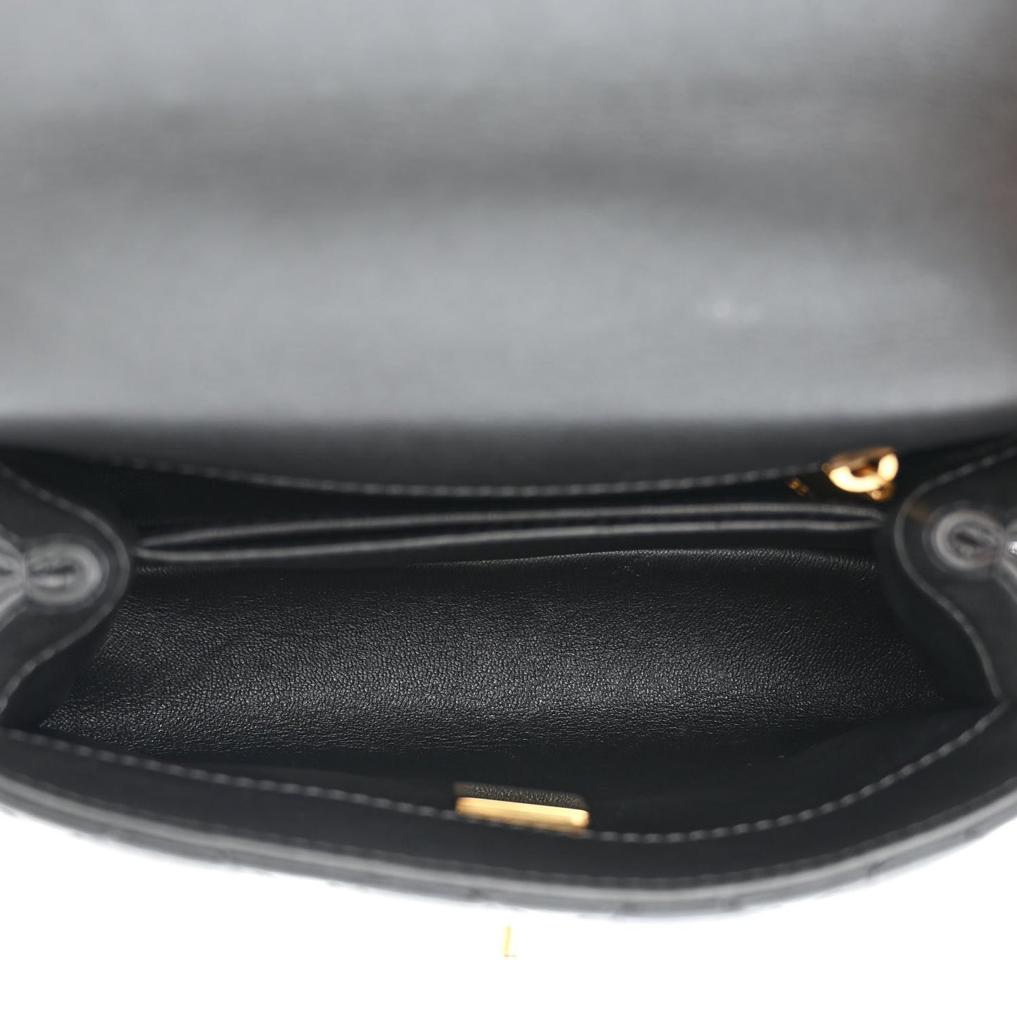 Calfskin Strass Quilted Extra Mini Coco Handle Flap Dark Grey