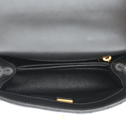 Chanel Calfskin Strass Quilted Extra Mini Coco Handle Flap Dark Grey 5 of 12
