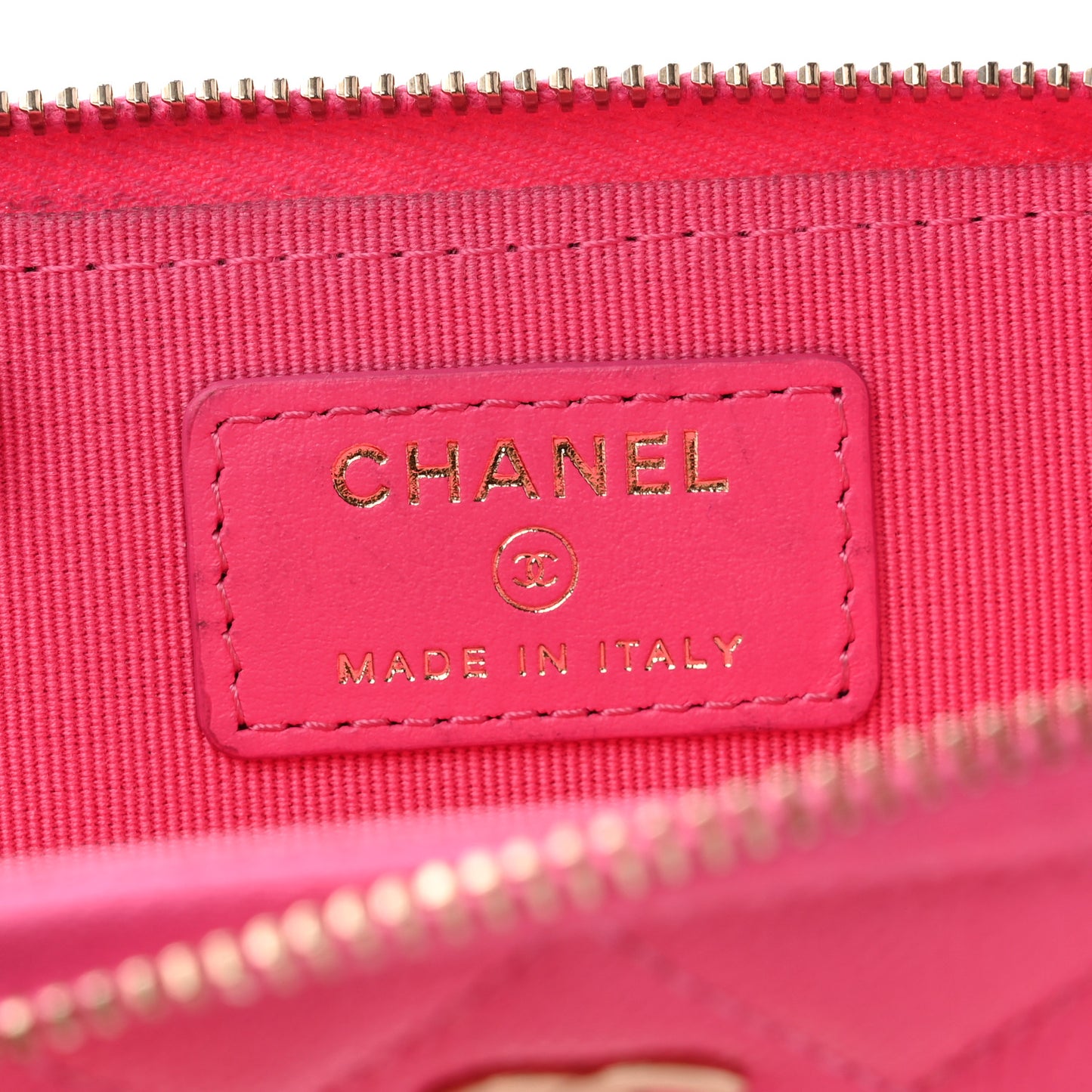 Caviar Quilted Zipped Key Holder Case Pink