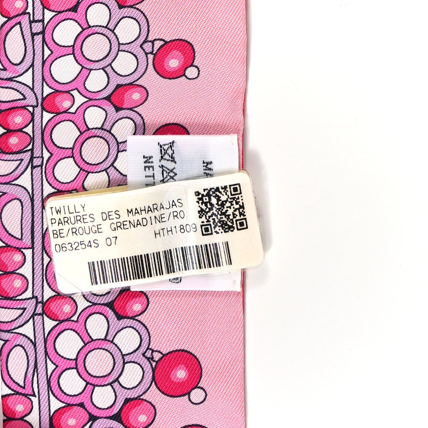 Silk Parures Des Maharajas Twilly Rouge Grenadine Rose Mauve