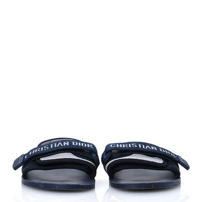 Christian Dior Technical Stretch Fabric Camouflage Dio(r)evolution Slide Sandals 39 Deep Blue 3 of 16