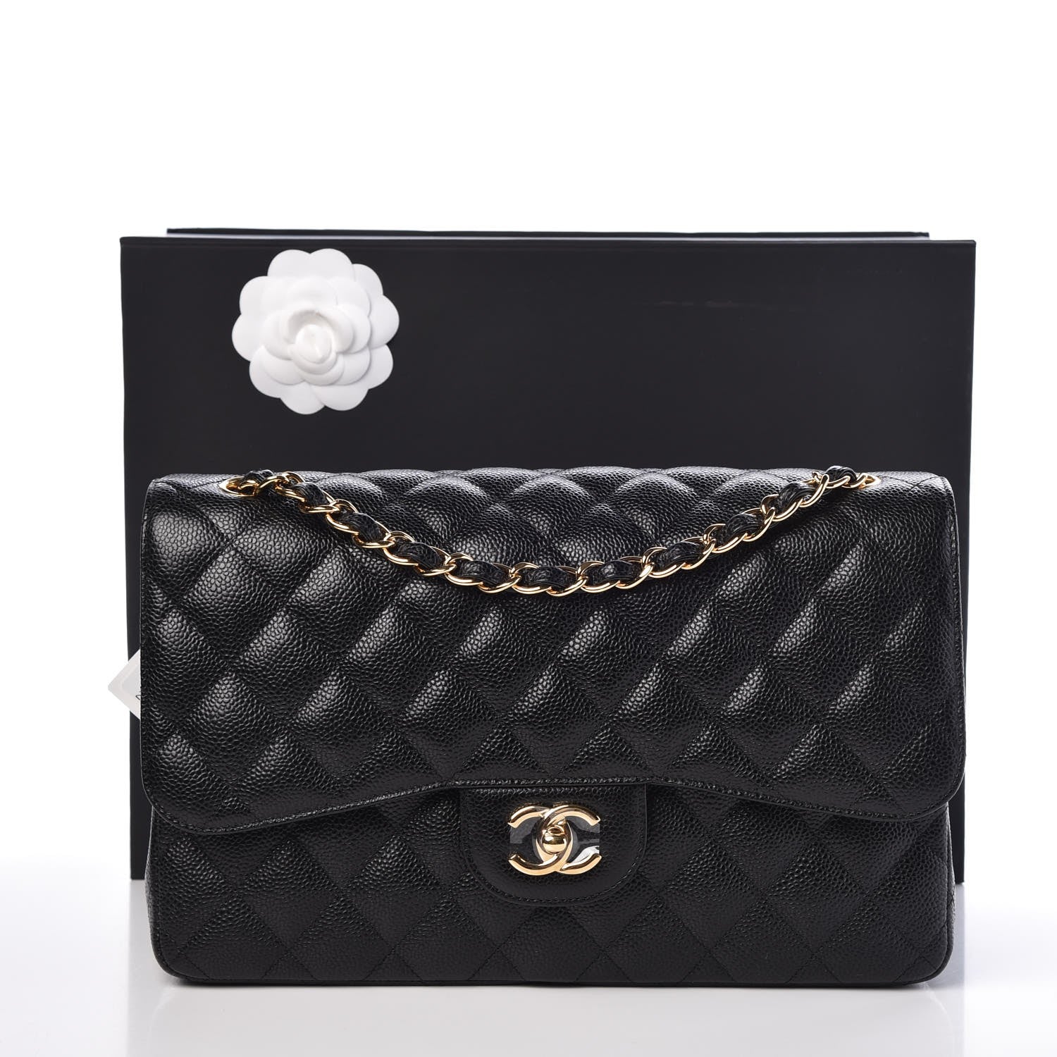 Chanel Caviar Quilted Jumbo Double Flap Black 8 of 8