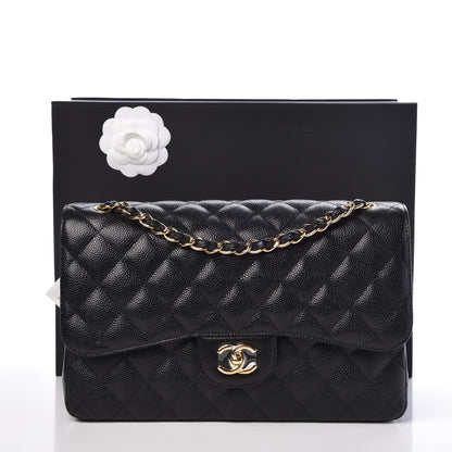 Chanel Caviar Quilted Jumbo Double Flap Black 8 of 8