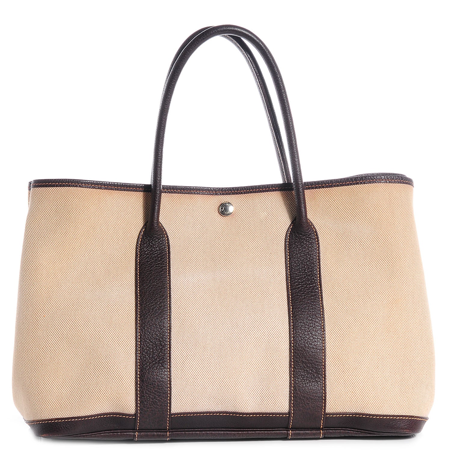 Hermes Toile Buffle Gala Garden Party 36 MM Marron Fonce 1 of 10