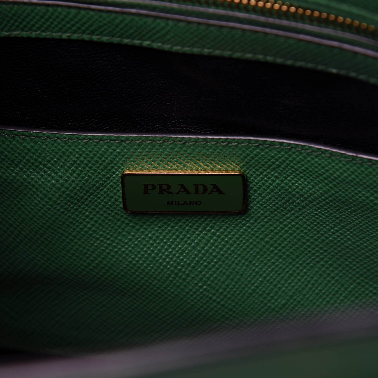 Prada Saffiano Studded Bijou Tote Verde 8 of 10