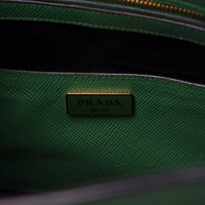 Prada Saffiano Studded Bijou Tote Verde 8 of 10