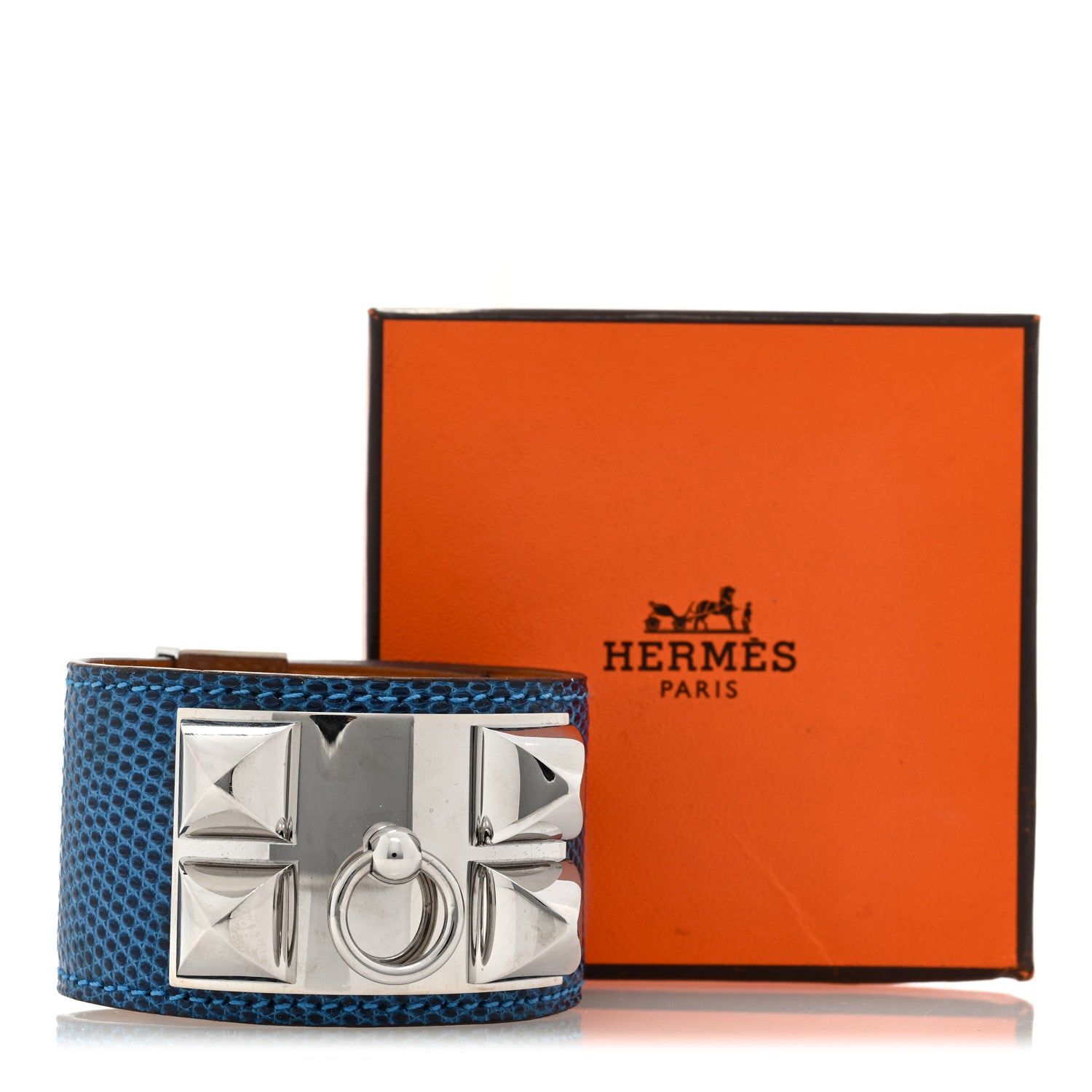 Hermes Lizard Collier De Chien CDC Bracelet S Mykonos 6 of 6